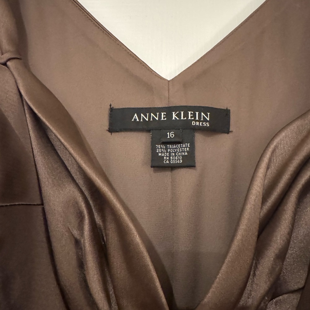 Anne Klein Chocolate Brown Maxi Dress - Picture 2 of 5